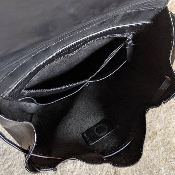 Loeffler Randall black leather backpack - Picture 2 of 7